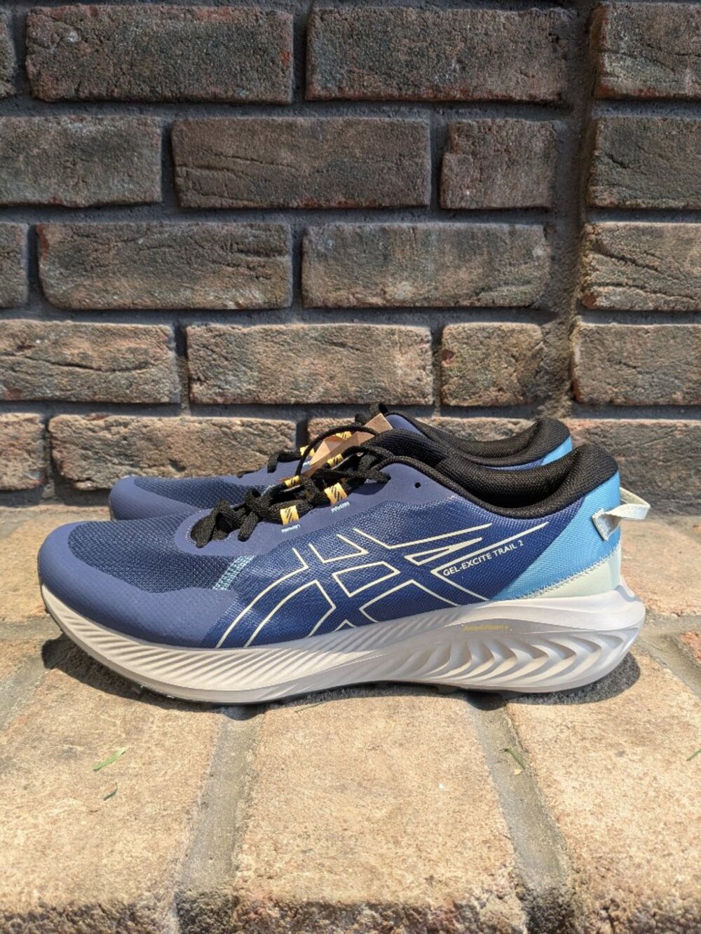 NEW Asics Gel Excite Trail 2 Mens 13 Running Gym Shoes Sneakers Deep Ocean Blue - Picture 3 of 11